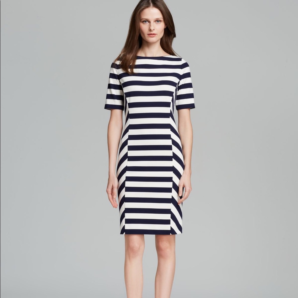 Tory Burch Navy/Ivory Striped Dress